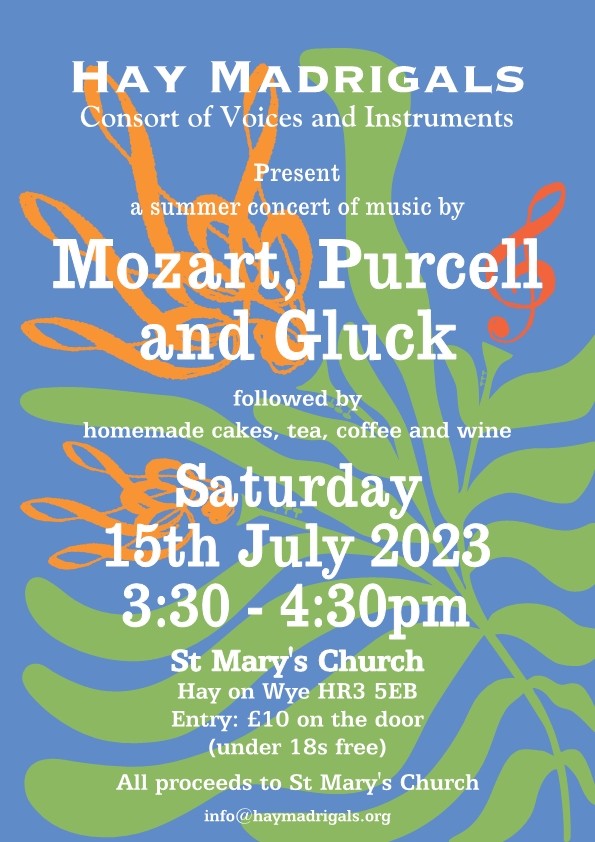 Summer 2023 Concert - Mozart, Purcell, Gluck